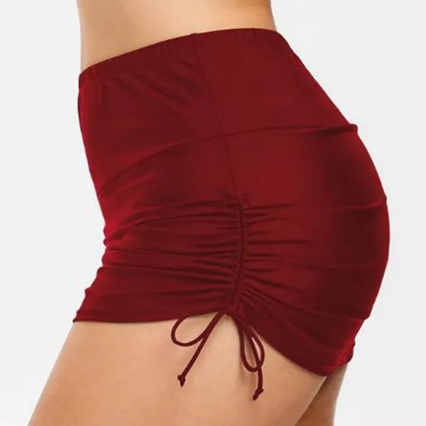 Casual Tankini Mini Skirt Swimwear Bikini Bottoms Solid Color Short Skirts