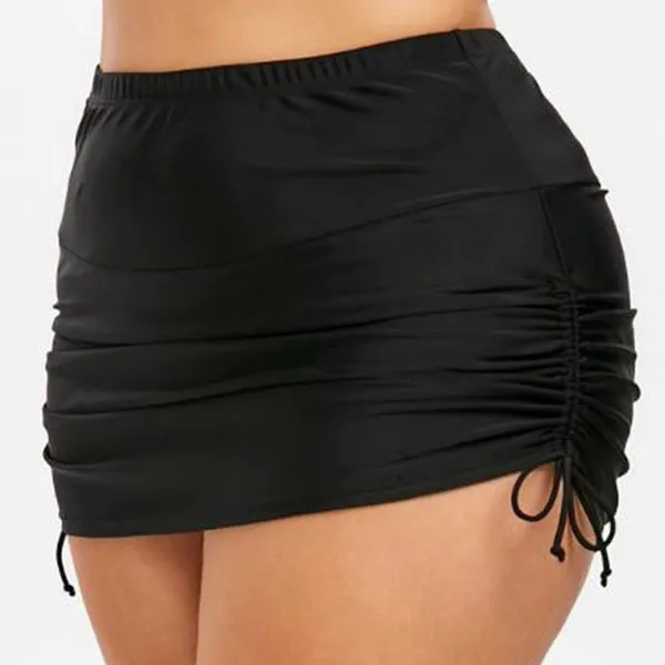 Casual Tankini Mini Skirt Swimwear Bikini Bottoms Solid Color Short Skirts