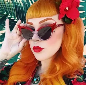 Cat Eye Sunglasses Red