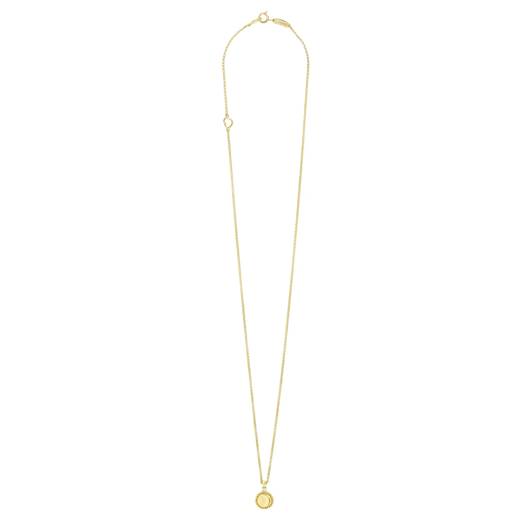 Caviar Gold 18K Gold Diamond Pendant Necklace