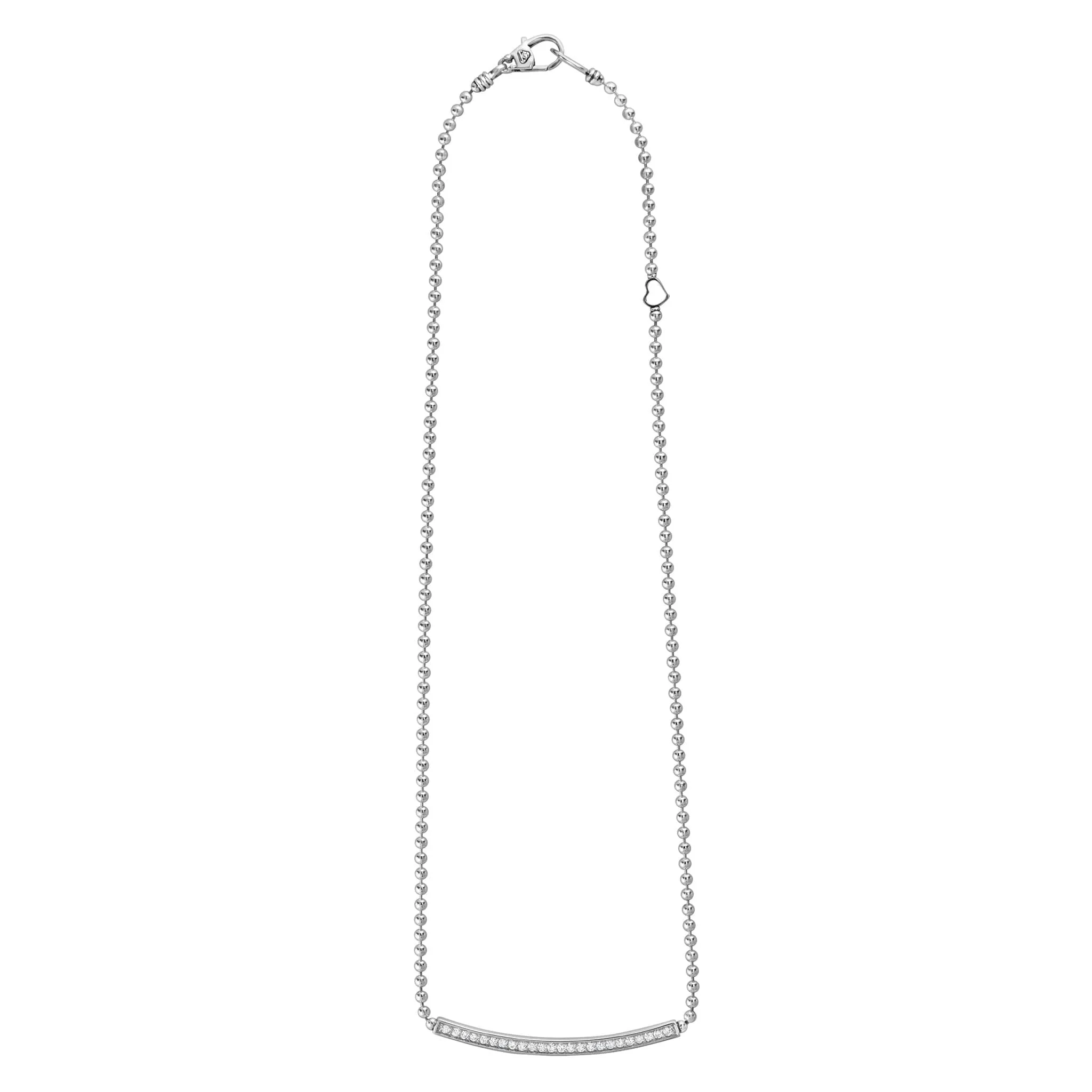 Caviar Spark Large Station Diamond Beaded Necklace