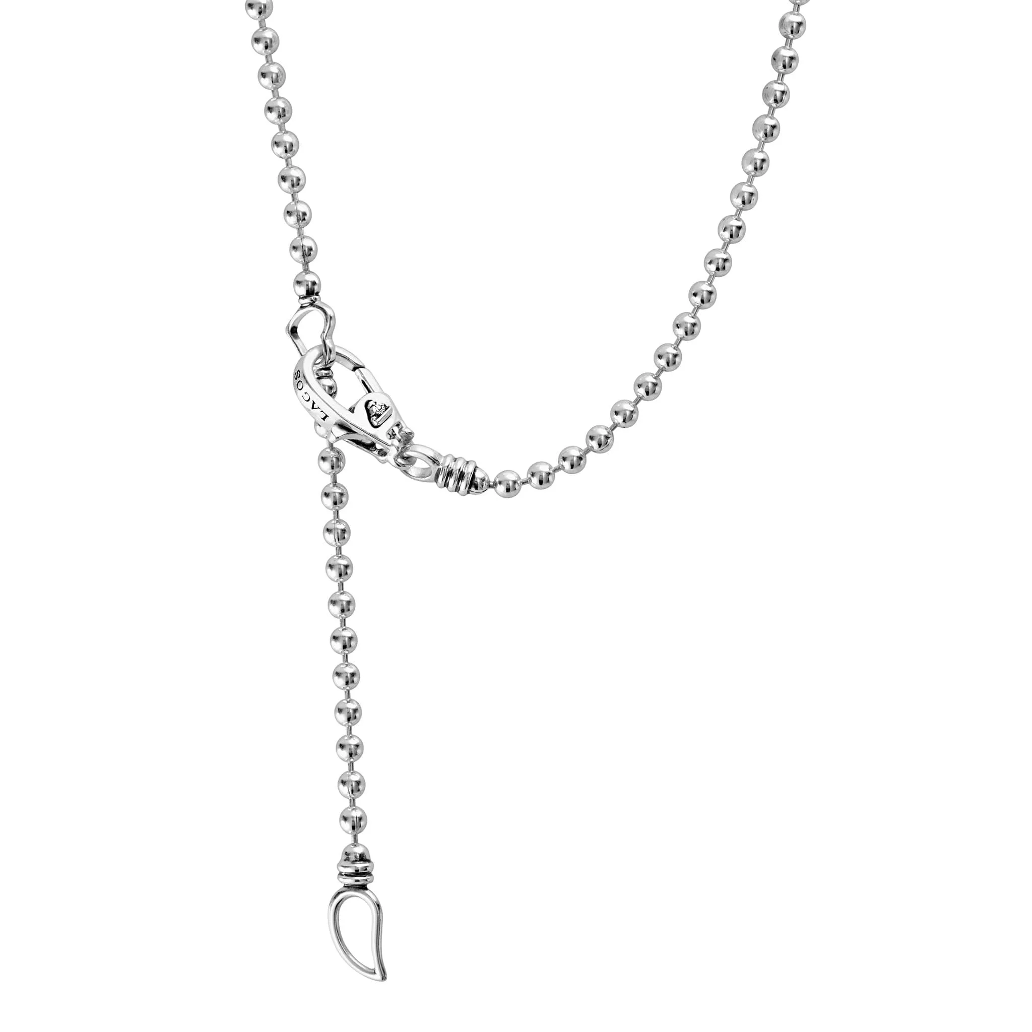 Caviar Spark Large Station Diamond Beaded Necklace