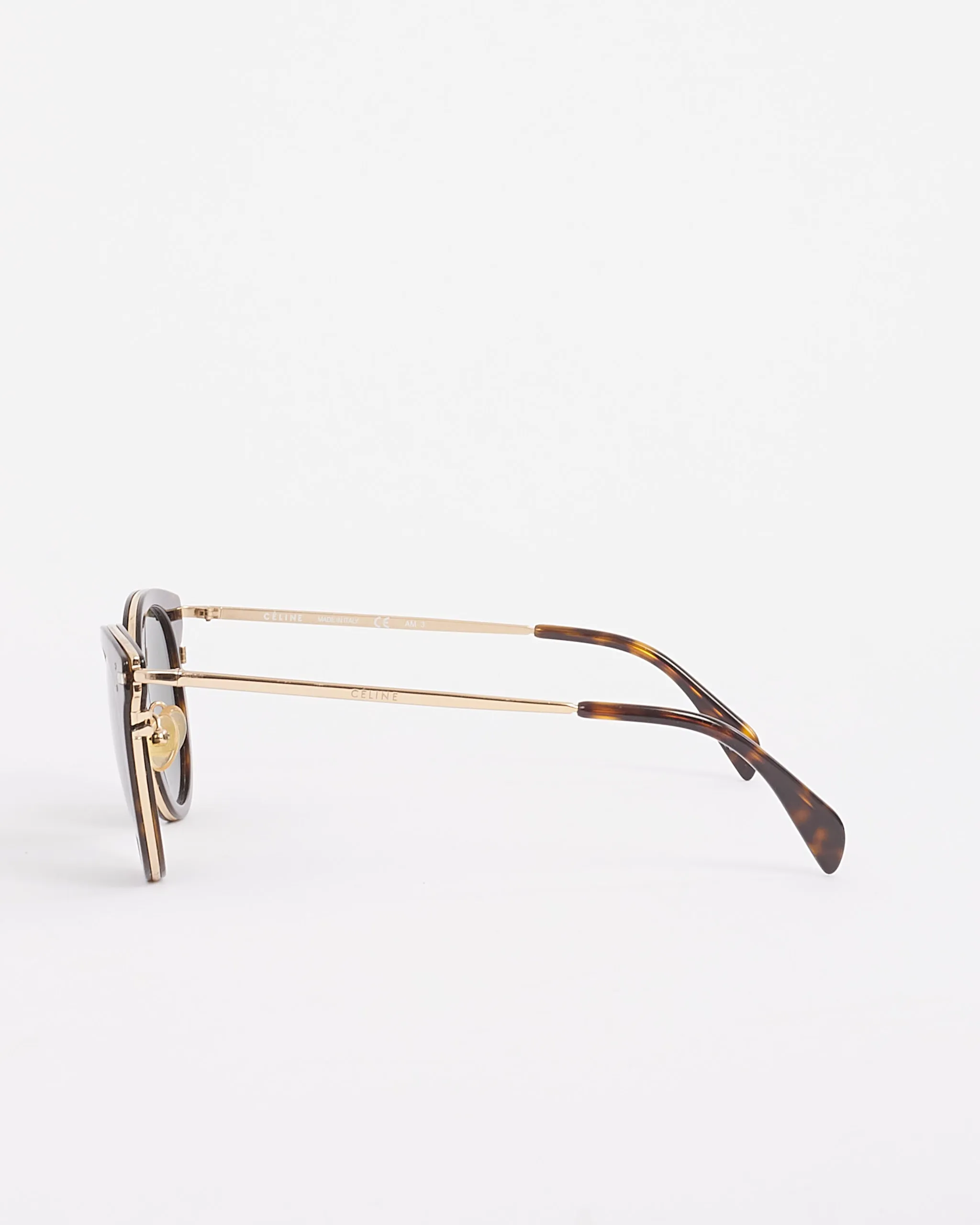 Celine Brown Tortoise CL41373 Round Wayfarer Frame Sunglasses