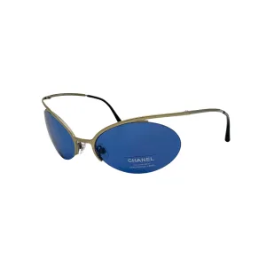 Chanel Blue Rimless Sunglasses
