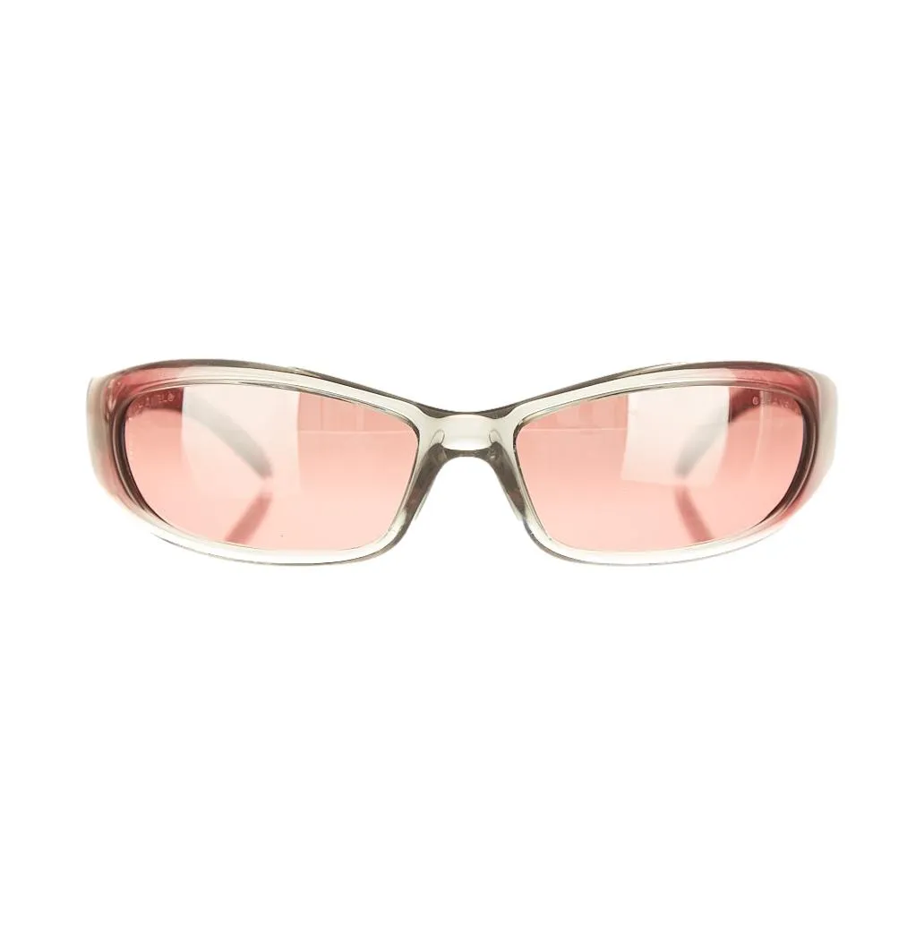 Chanel Purple Rhinestone Logo Micro Sunglasses