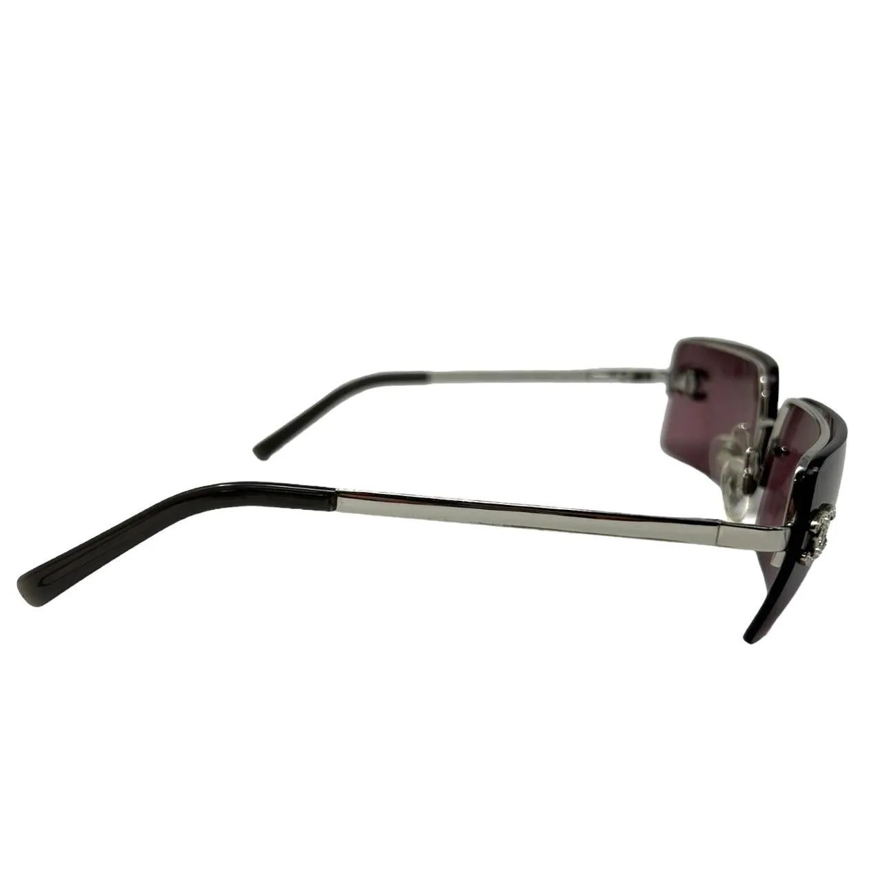 Chanel Purple Rimless Rhinestone Sunglasses l