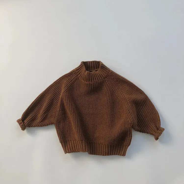 Children Knitted Half Turtleneck Sweater