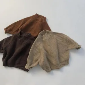Children Knitted Half Turtleneck Sweater