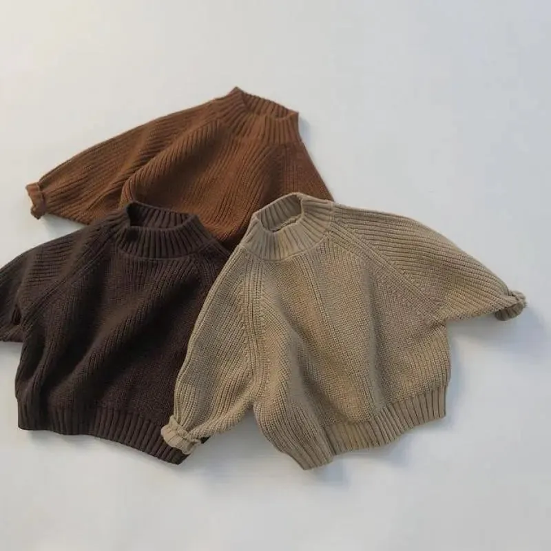 Children Knitted Half Turtleneck Sweater
