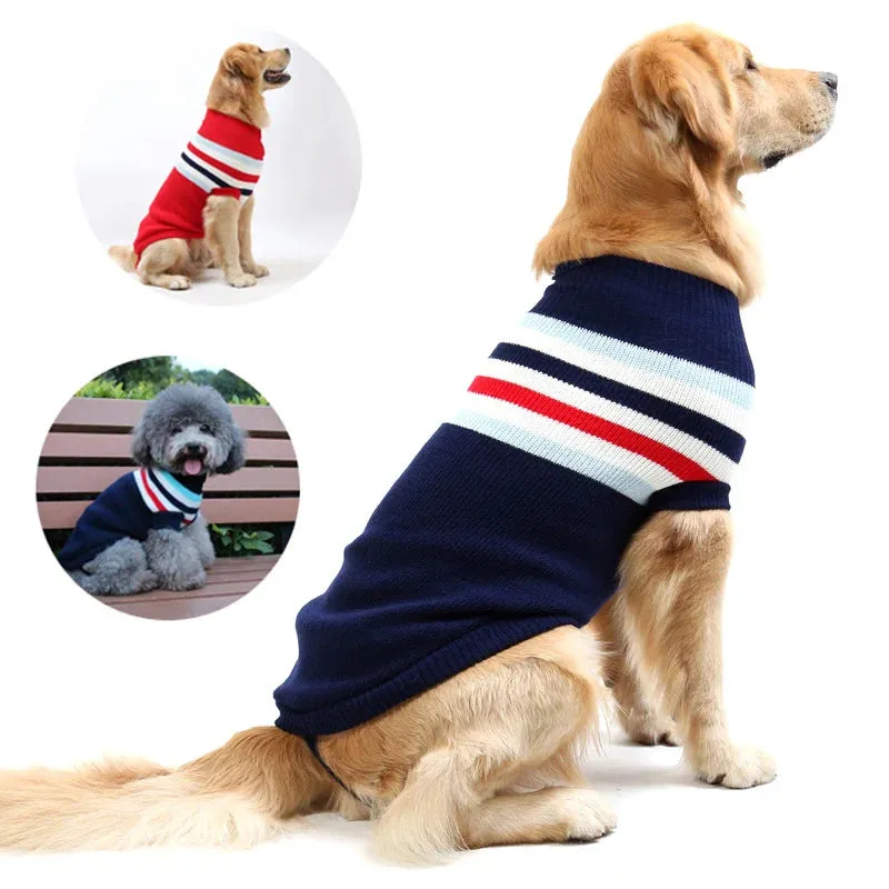 Christmas Knit Turtleneck Sweater for Large Dogs