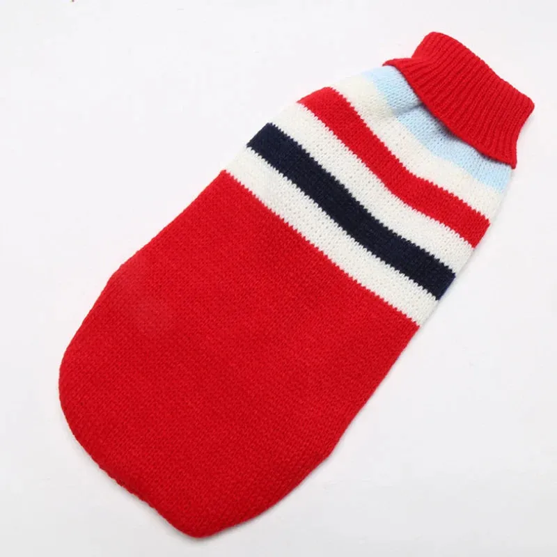 Christmas Knit Turtleneck Sweater for Large Dogs