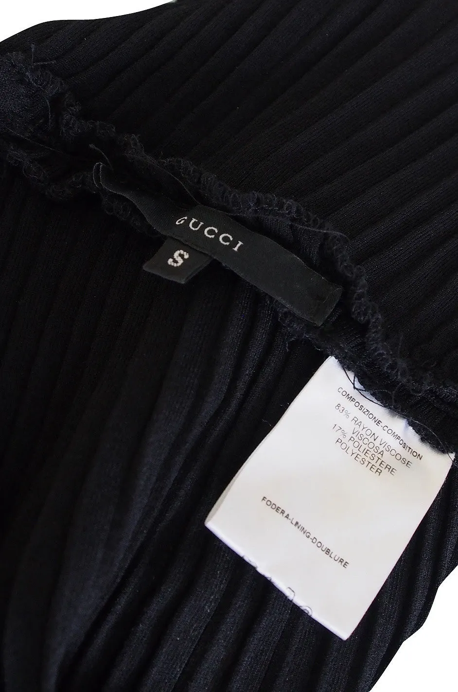 circa 1996 Tom Ford for Gucci Black Halter Knit Top