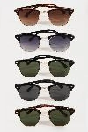 City Stroll Wire Frame Club Master Sunglasses (Assorted)