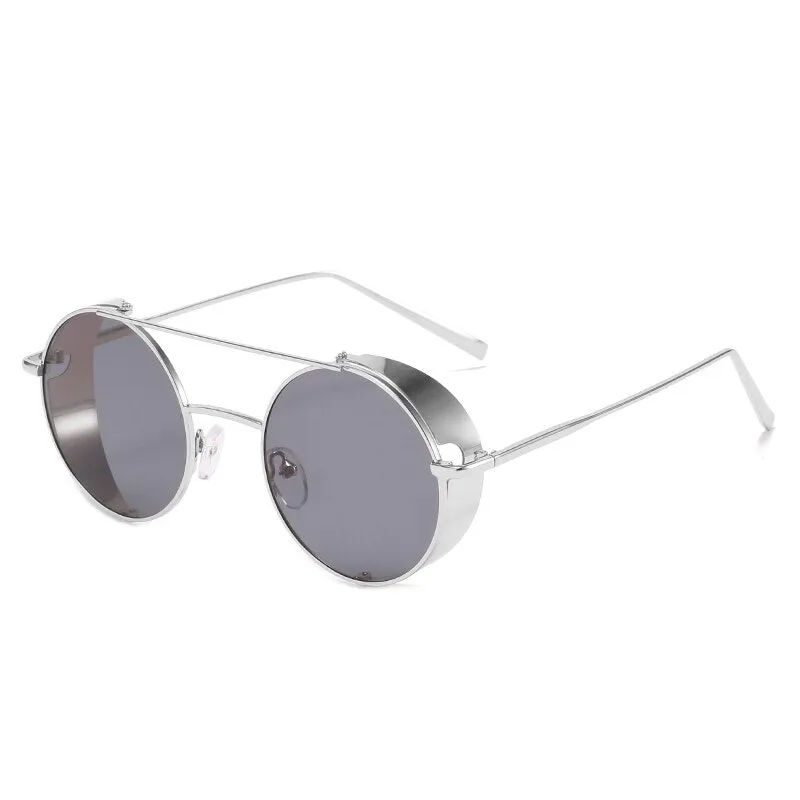 Classic Round Steampunk Sunglasses Men 2022 Fashion Vintage Metal Steam Punk Sun Glasses Male