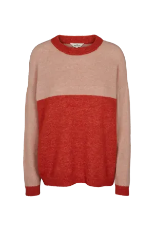 Claudine Sweater - Spicy Orange/Rugby Tan