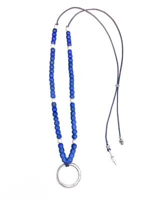 Cobalt Beaded Eyeglass Chain