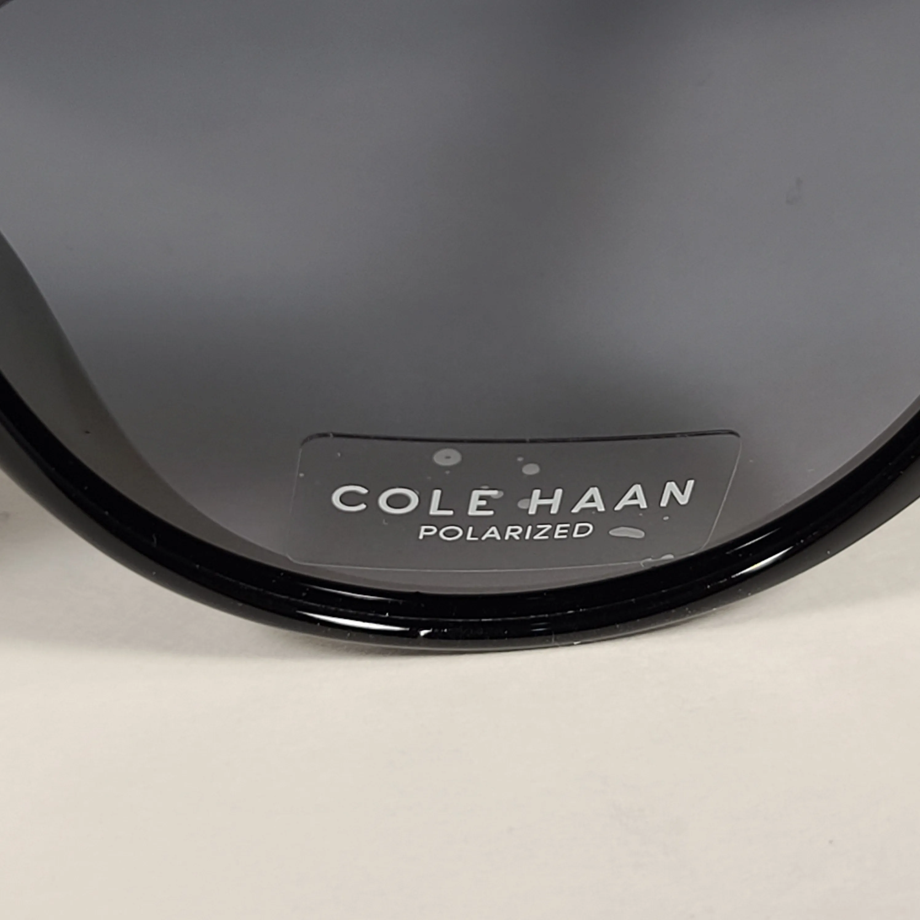 Cole Haan Cat Eye Polarized Sunglasses Shiny Black Frame Gray Lens CH9000 001 BLACK