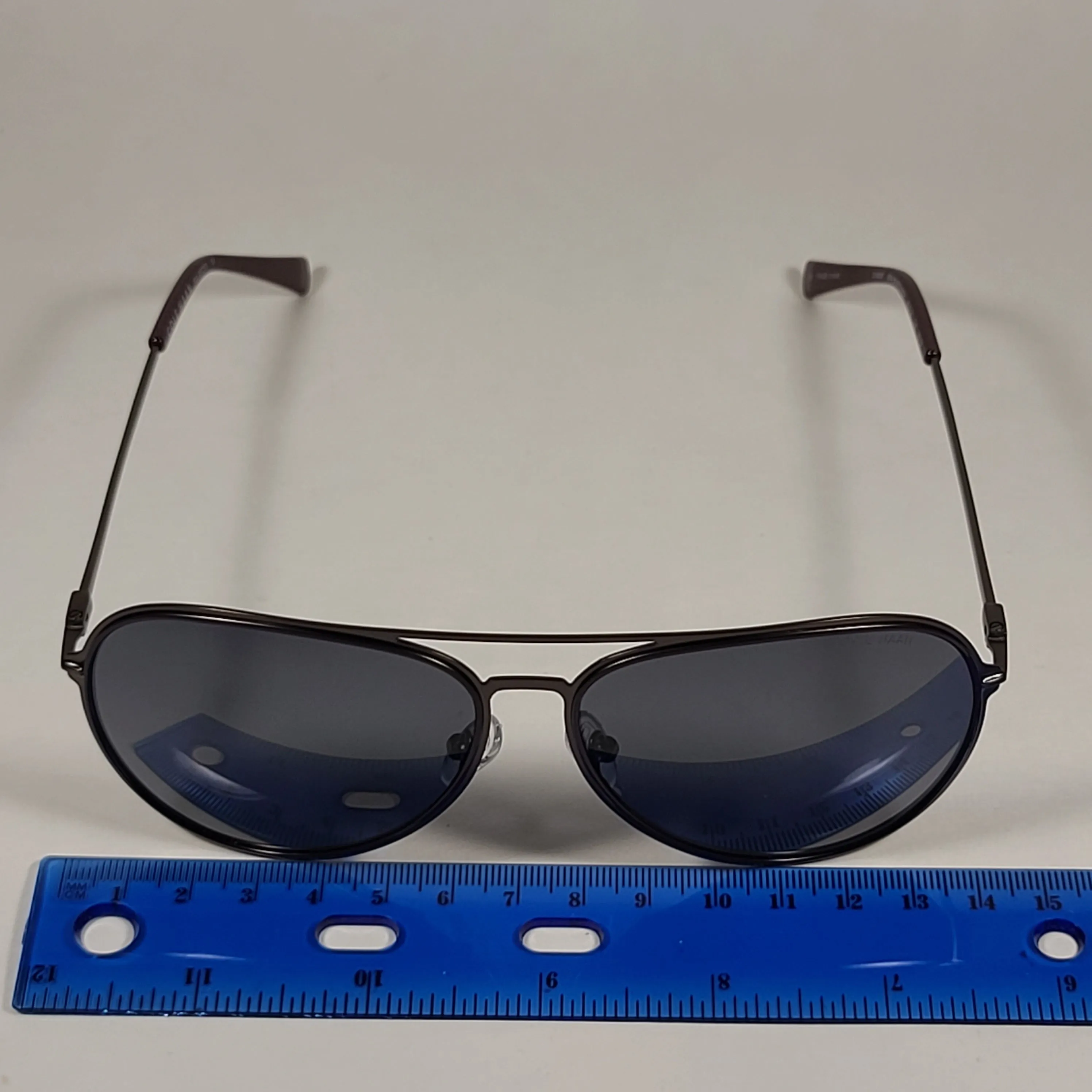 Cole Haan Polarized Aviator Sunglasses Gunmetal And Burgundy Frame Gray Lens CH8007 604 Burgundy