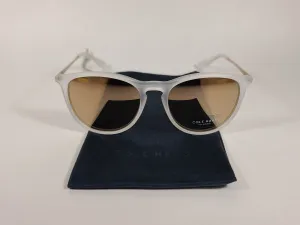 Cole Haan Round Sunglasses Crystal Gold Frame Gold Mirror Lens CH9002 717 CRYSTAL/GOLD