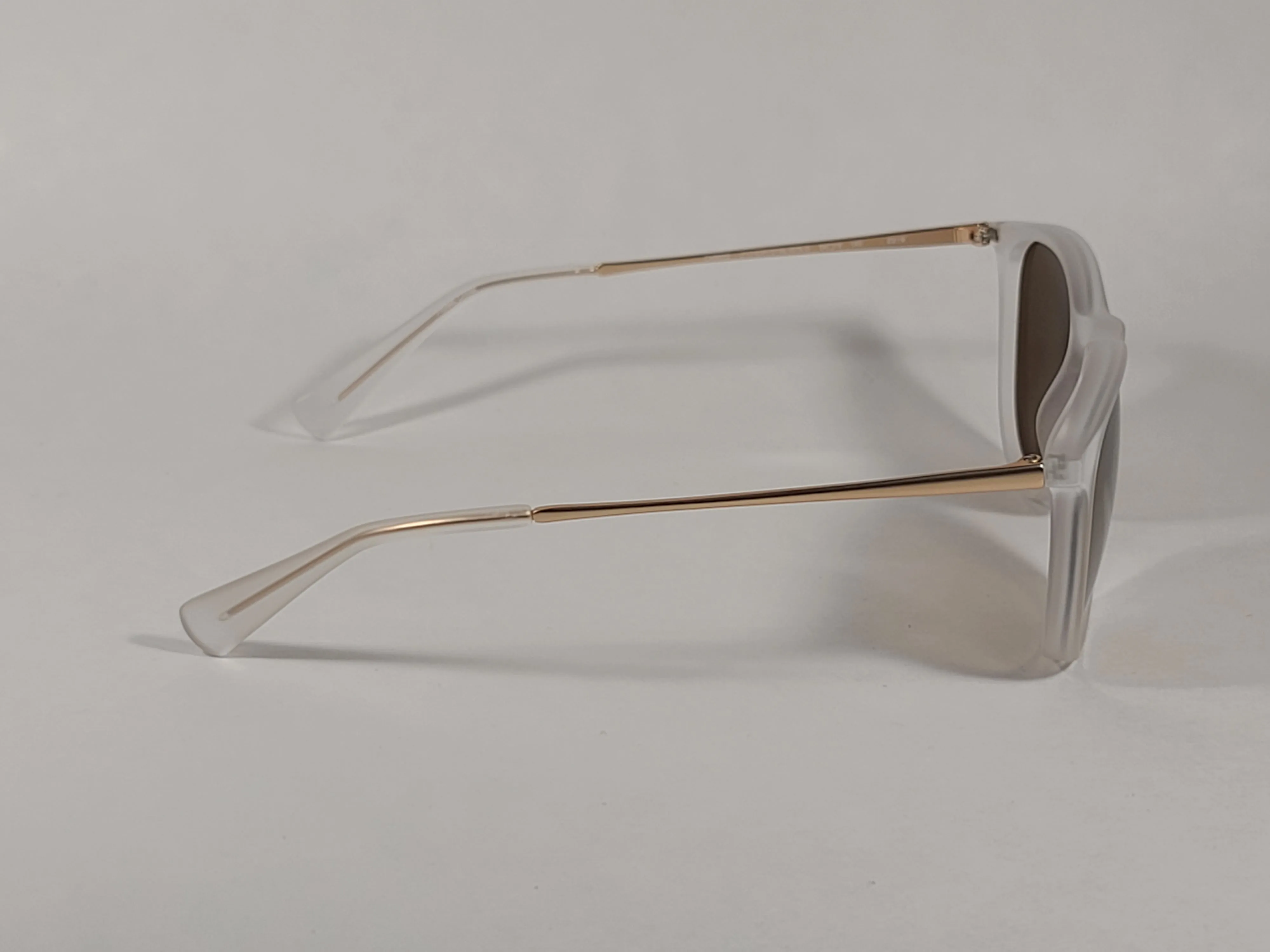 Cole Haan Round Sunglasses Crystal Gold Frame Gold Mirror Lens CH9002 717 CRYSTAL/GOLD