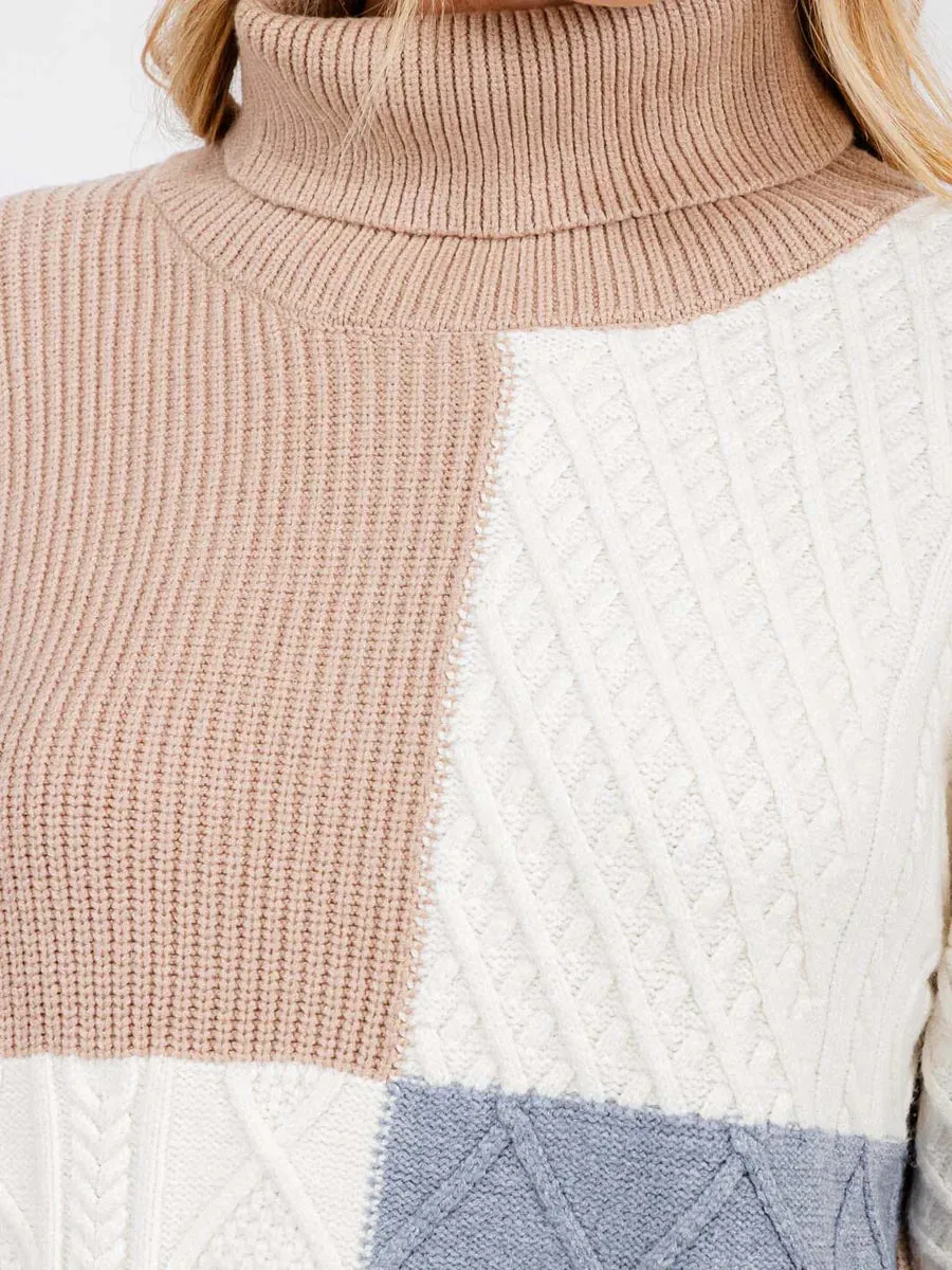 Colorblock Knit Sweater