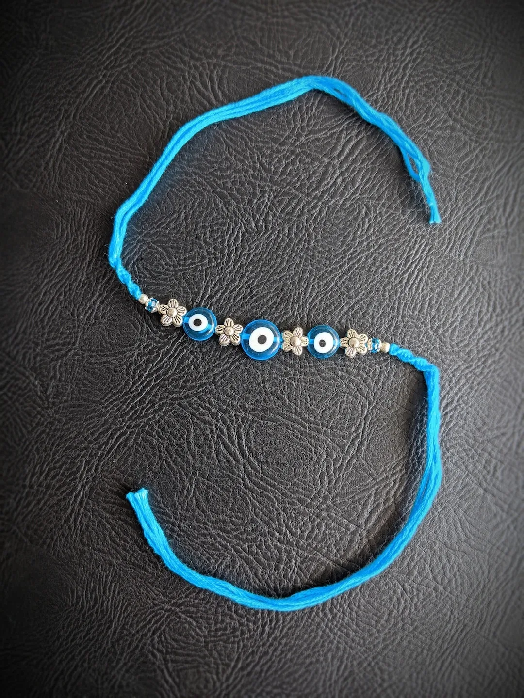 (COMBO of 3) Fancy Evil Eye Rakhi Design Turkish Charm Multicoloured Mauli Raksha Bandhan