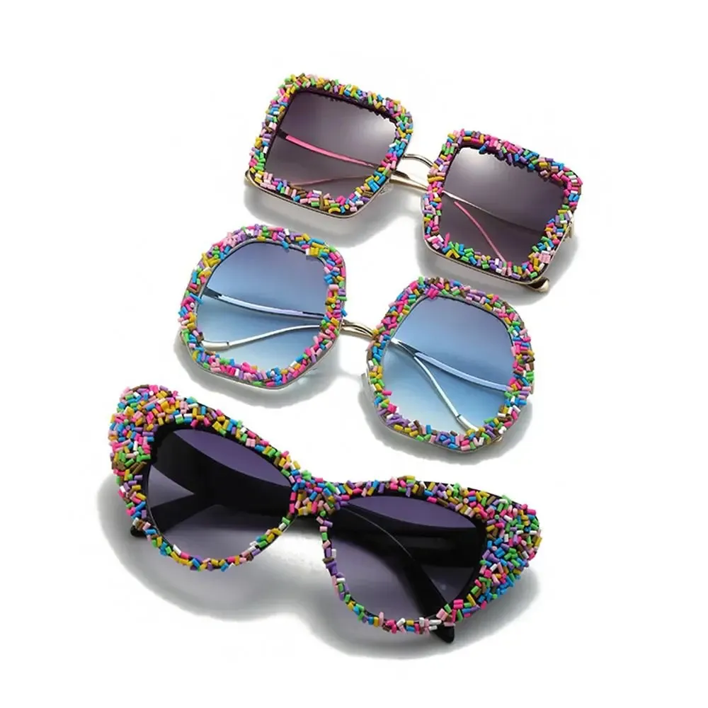 Confetti Candy Oversized Round Sunglasses