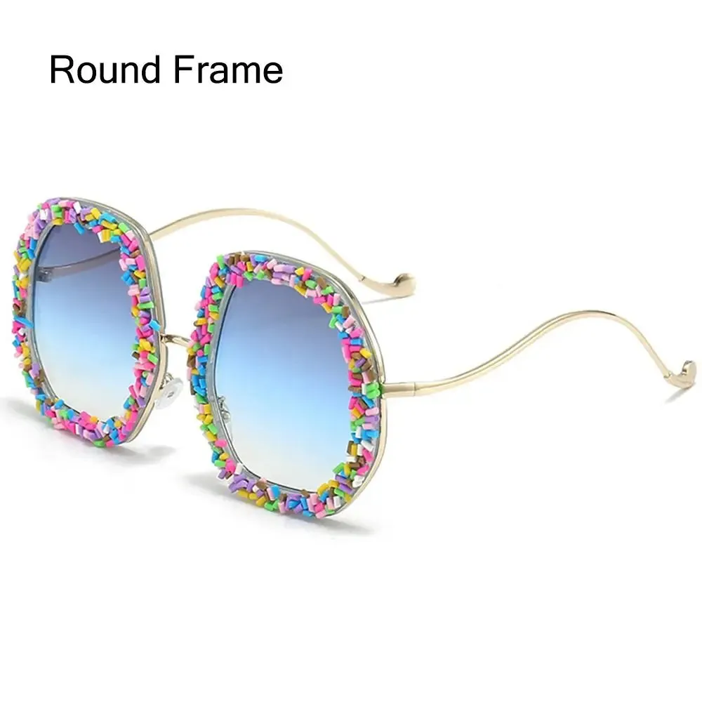 Confetti Candy Oversized Round Sunglasses