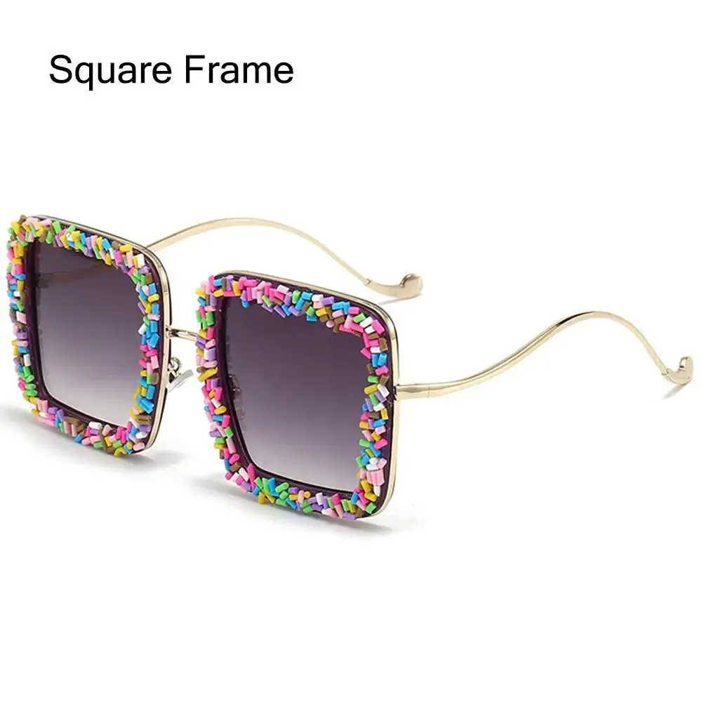 Confetti Candy Oversized Round Sunglasses