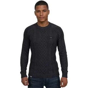 CORBY CABLE KNIT SWEATER - ANTHRACITE