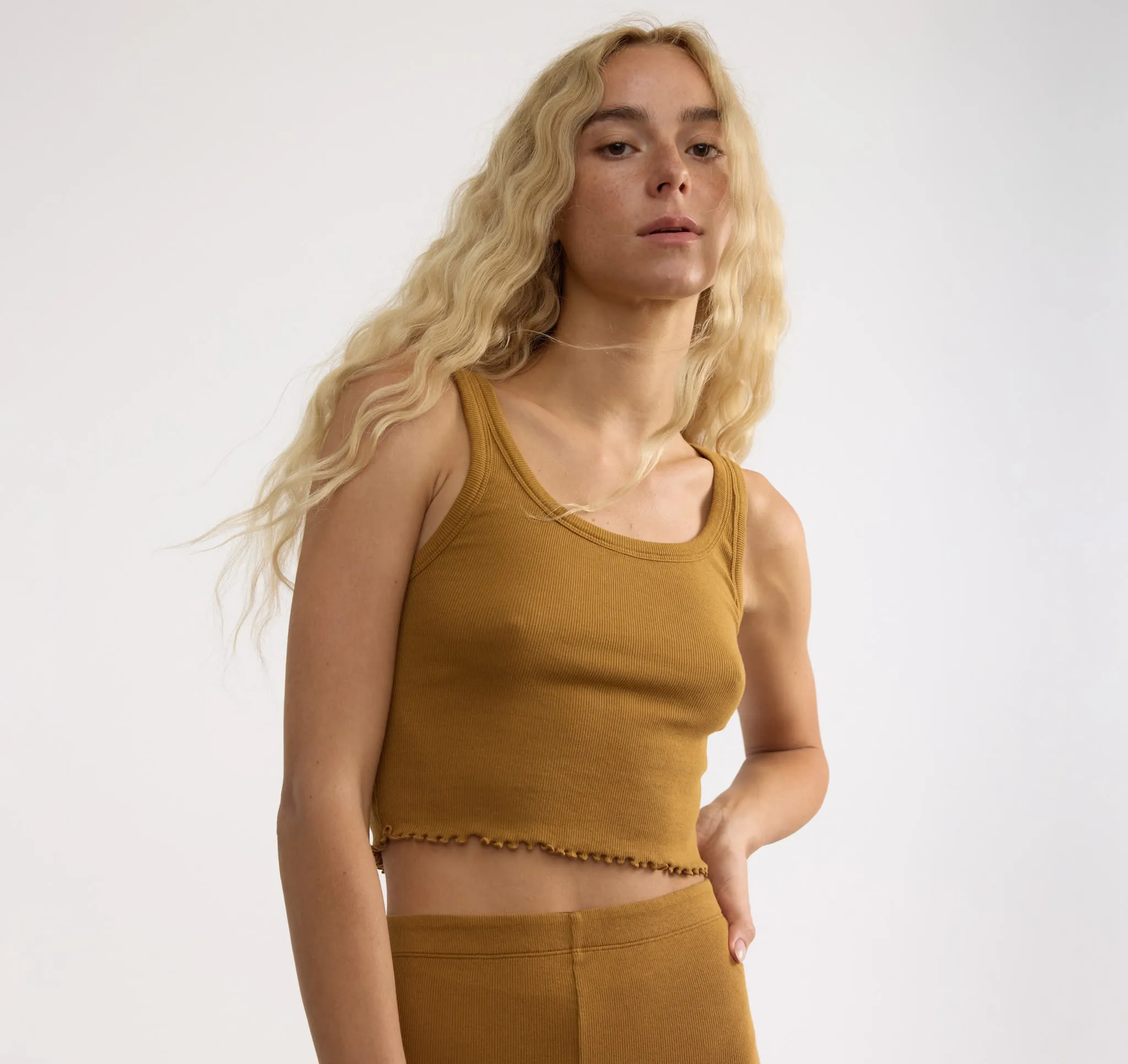 Core Rib Crop Tank Top