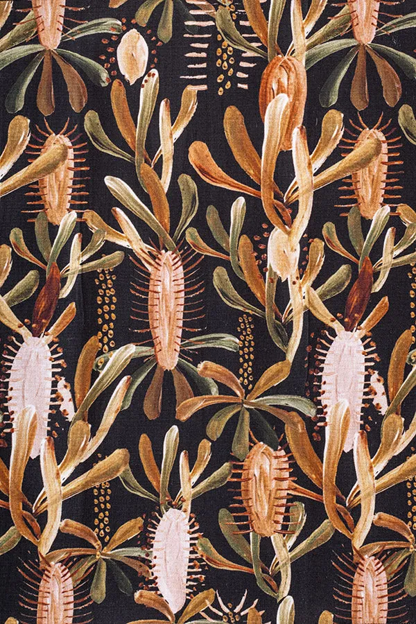 Cotton Tie - Grass Tree Black