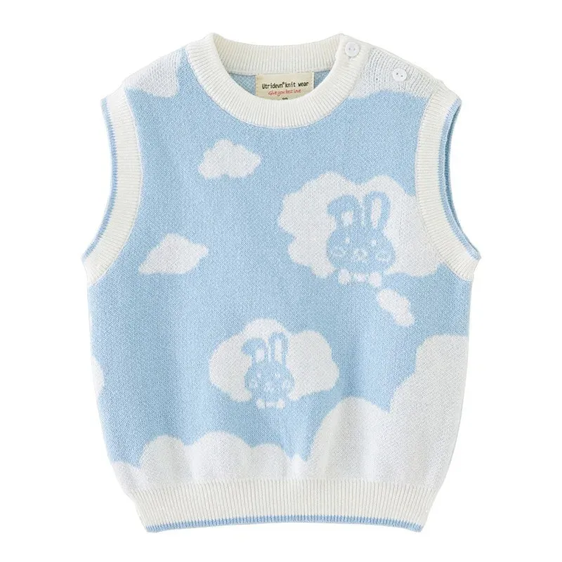 Cozy Knitted Vest Sweater  for Girls
