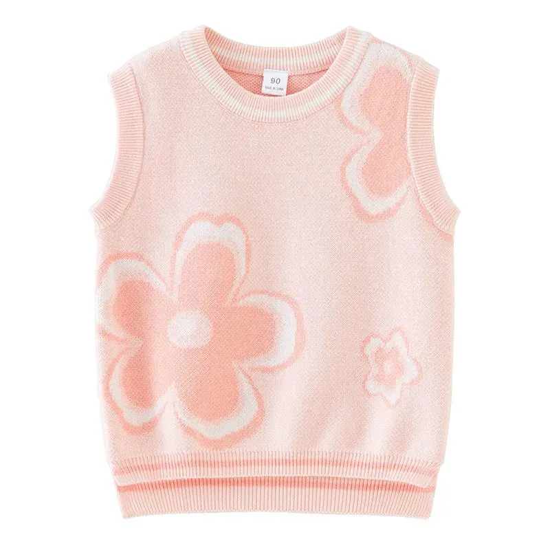Cozy Knitted Vest Sweater  for Girls
