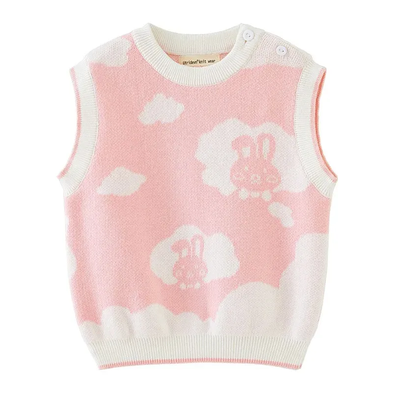 Cozy Knitted Vest Sweater  for Girls