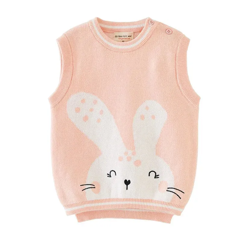Cozy Knitted Vest Sweater  for Girls