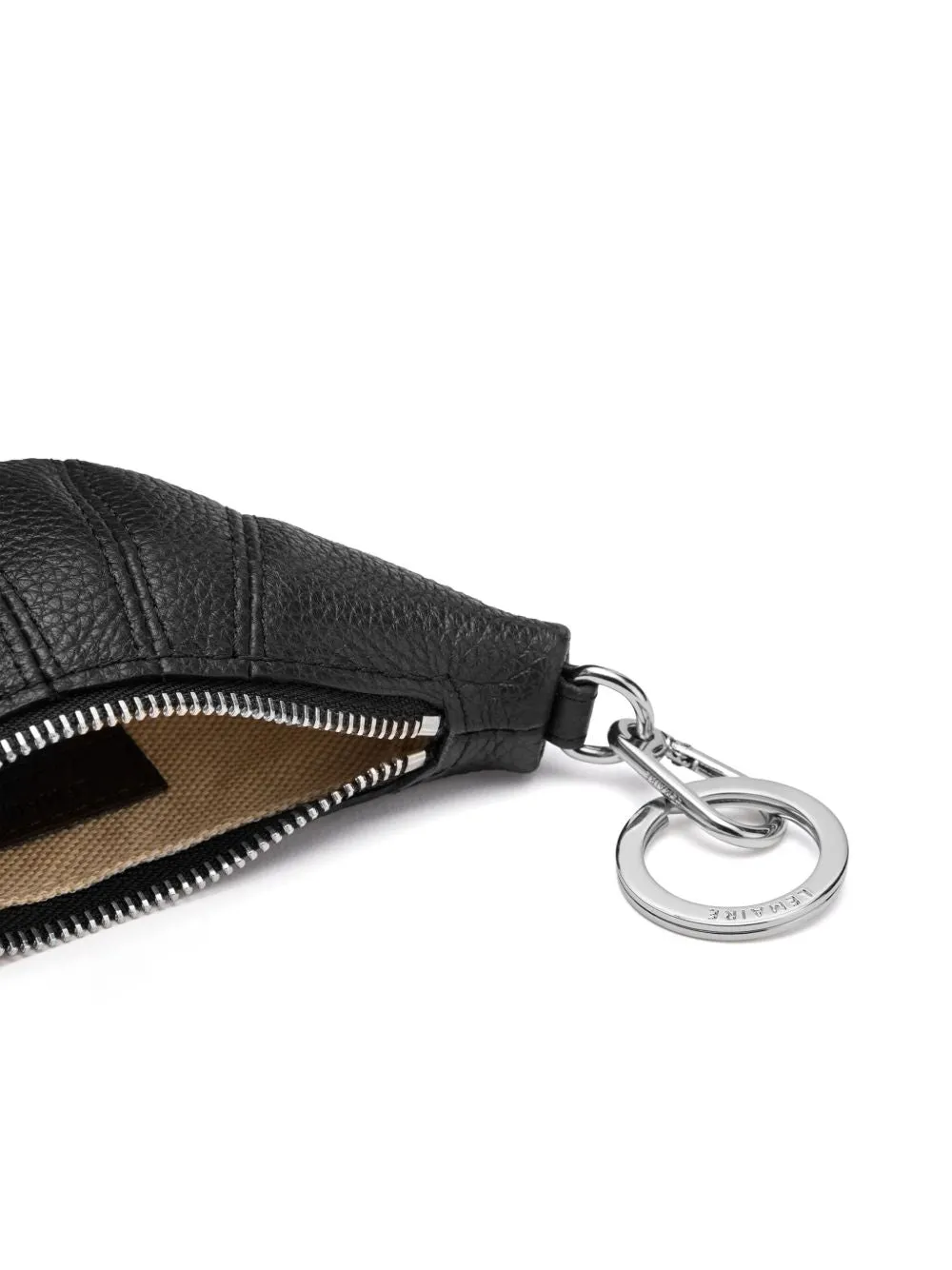 Croissant mini leather keyring