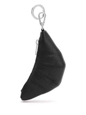 Croissant mini leather keyring