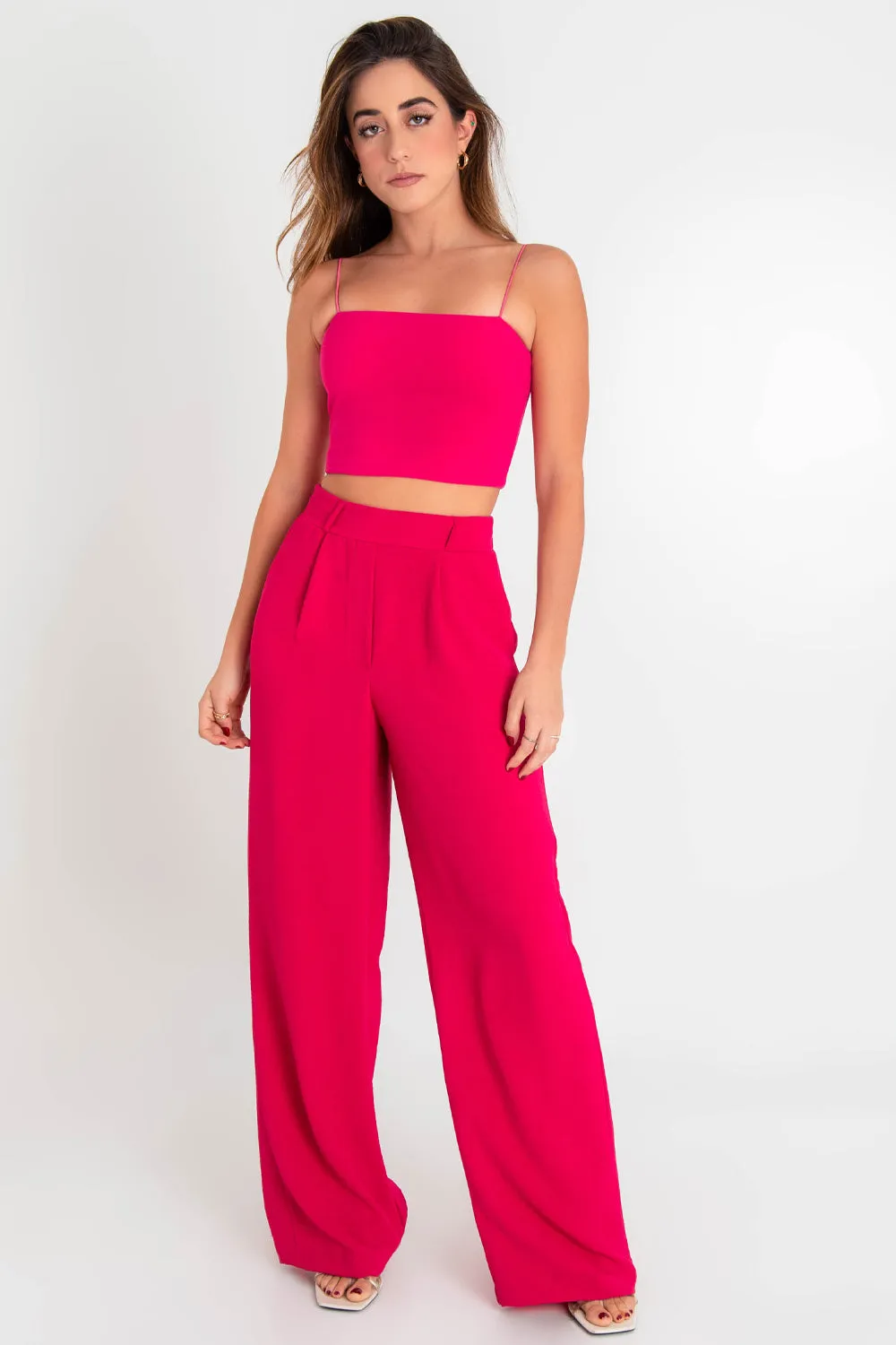 Crop top bandeau con tirantes