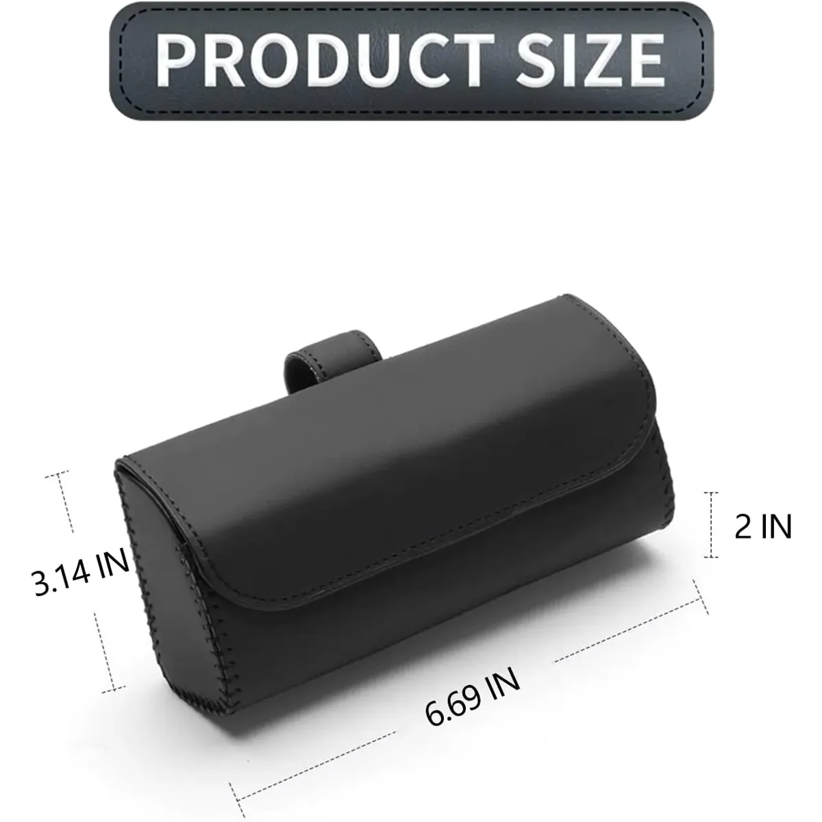 Custom Logo Sunglasses Holder for Car Sun Visor, Leather Glasses Storage Case, Vehicle Visor Accessories, Sunglass Holder Organizer Box