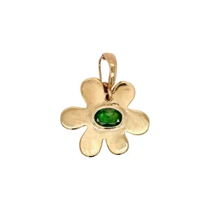 Daisy Charm with Emerald