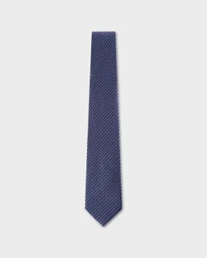 Dark Blue Jacquard Pattern Tie