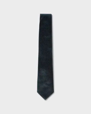 Dark Teal And Black Cento Fili Tie