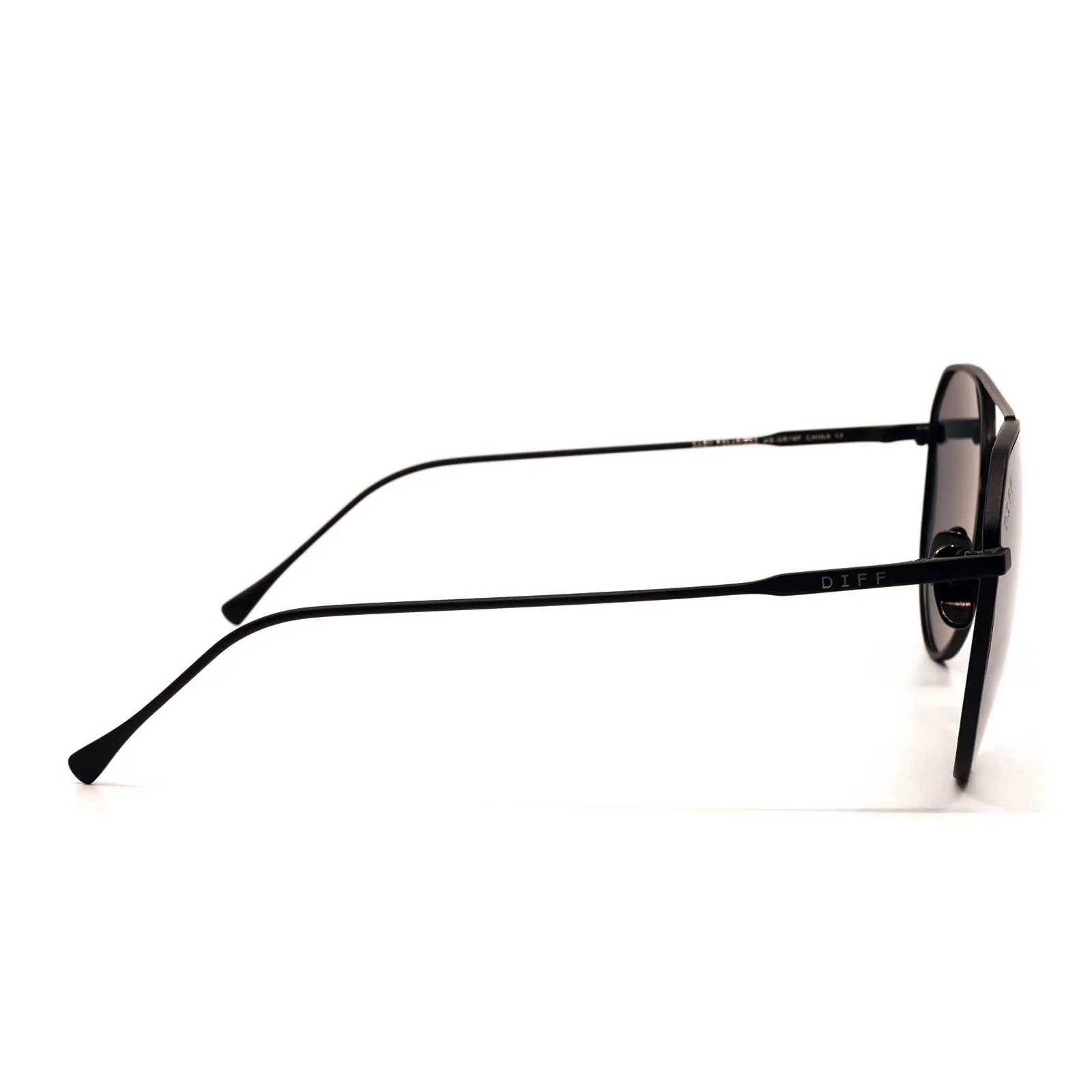 Dash Aviator Matte Black   Solid Grey Sunglasses
