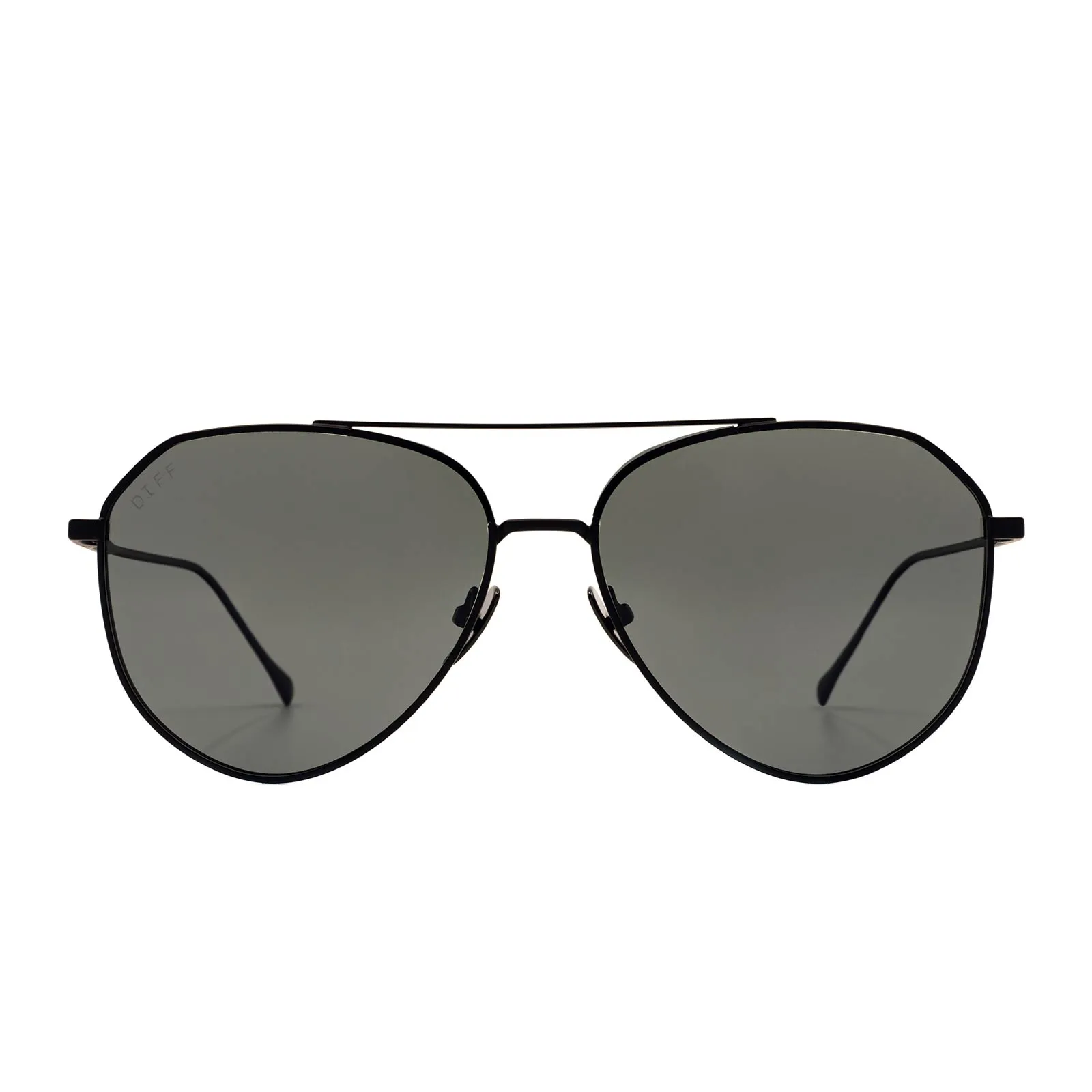 Dash Aviator Matte Black   Solid Grey Sunglasses