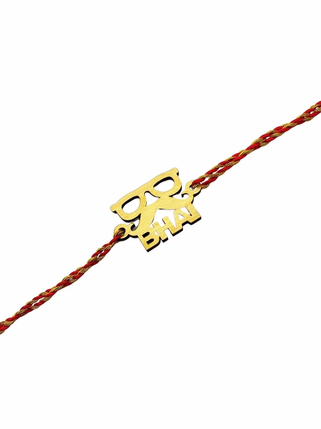 Designer MDF Sunglasses & Moustache Wala Bhai Wooden Rakhi Thread For Brothers