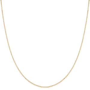 Diamond Cut Beaded Cable Chain Necklace