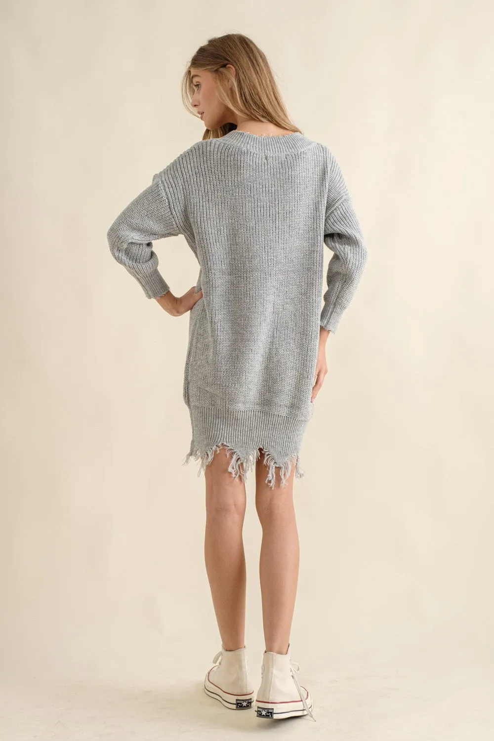 Distressed Sweater Dress