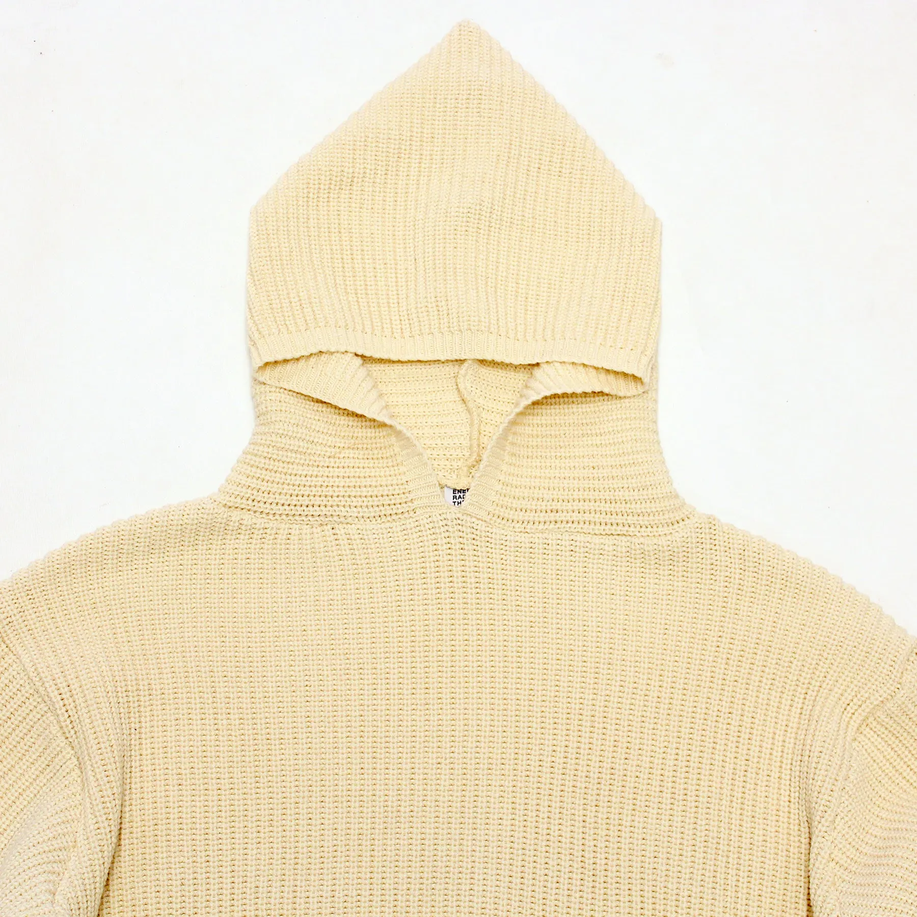 Divine Energy Hooded Knit Shaker Sweater (Natural)