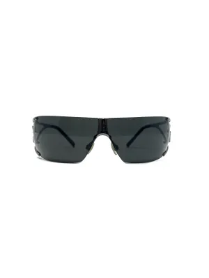 Dolce & Gabbana WC! Vintage Logo Rhinestone Shield Sunglasses